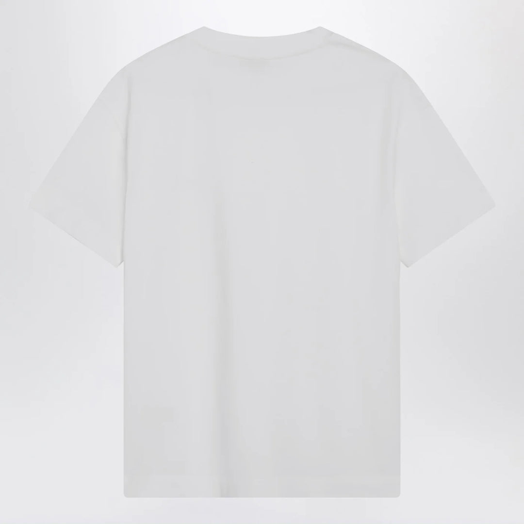 Brunello Cucinelli - White cotton T-shirt with Shiny Tab
