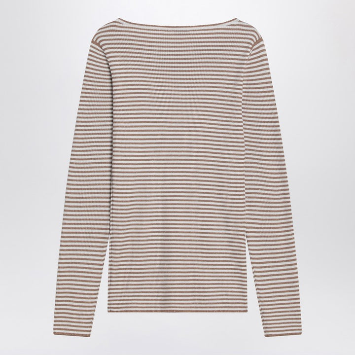 Brunello Cucinelli Sparkling striped sweater in cashmere and silk