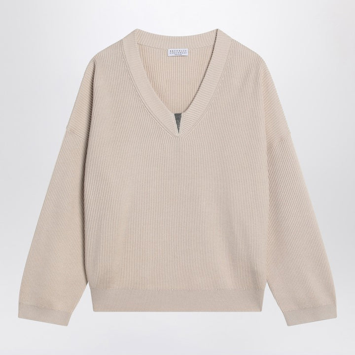 Brunello Cucinelli Butter-coloured cotton sweater