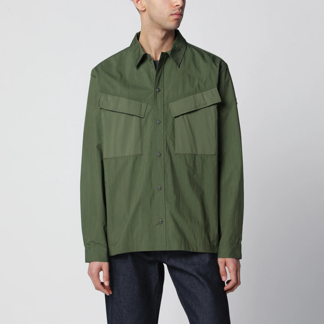 TATRAS - Khaki green Doris shirt in cotton blend Brand Apparel &amp; Accessories > Clothing > Shirts &amp; Tops 2
