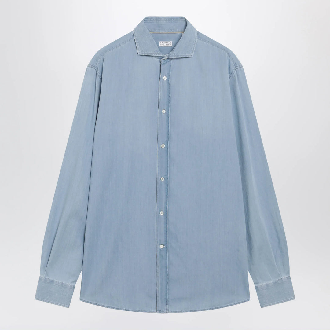 Brunello Cucinelli - Easy Fit shirt in light blue denim