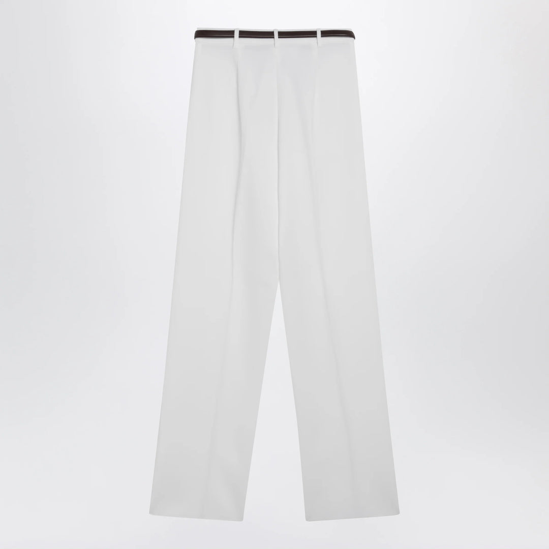 Max Mara Studio - White cotton trousers