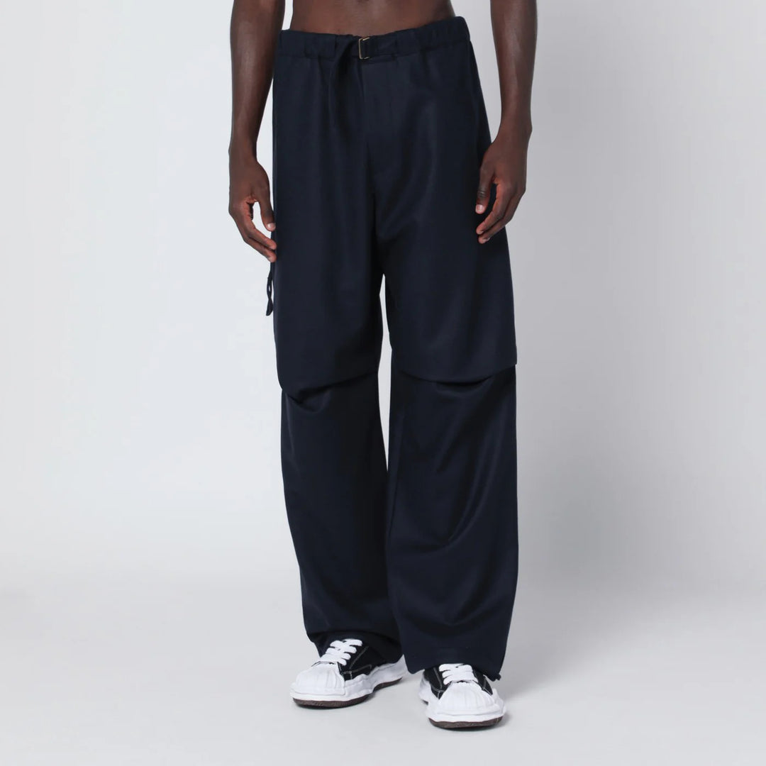 DARKPARK - Blue track pants in wool