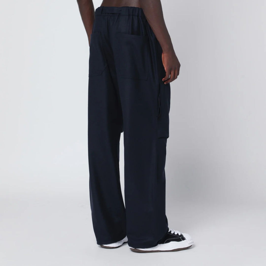 DARKPARK - Blue track pants in wool