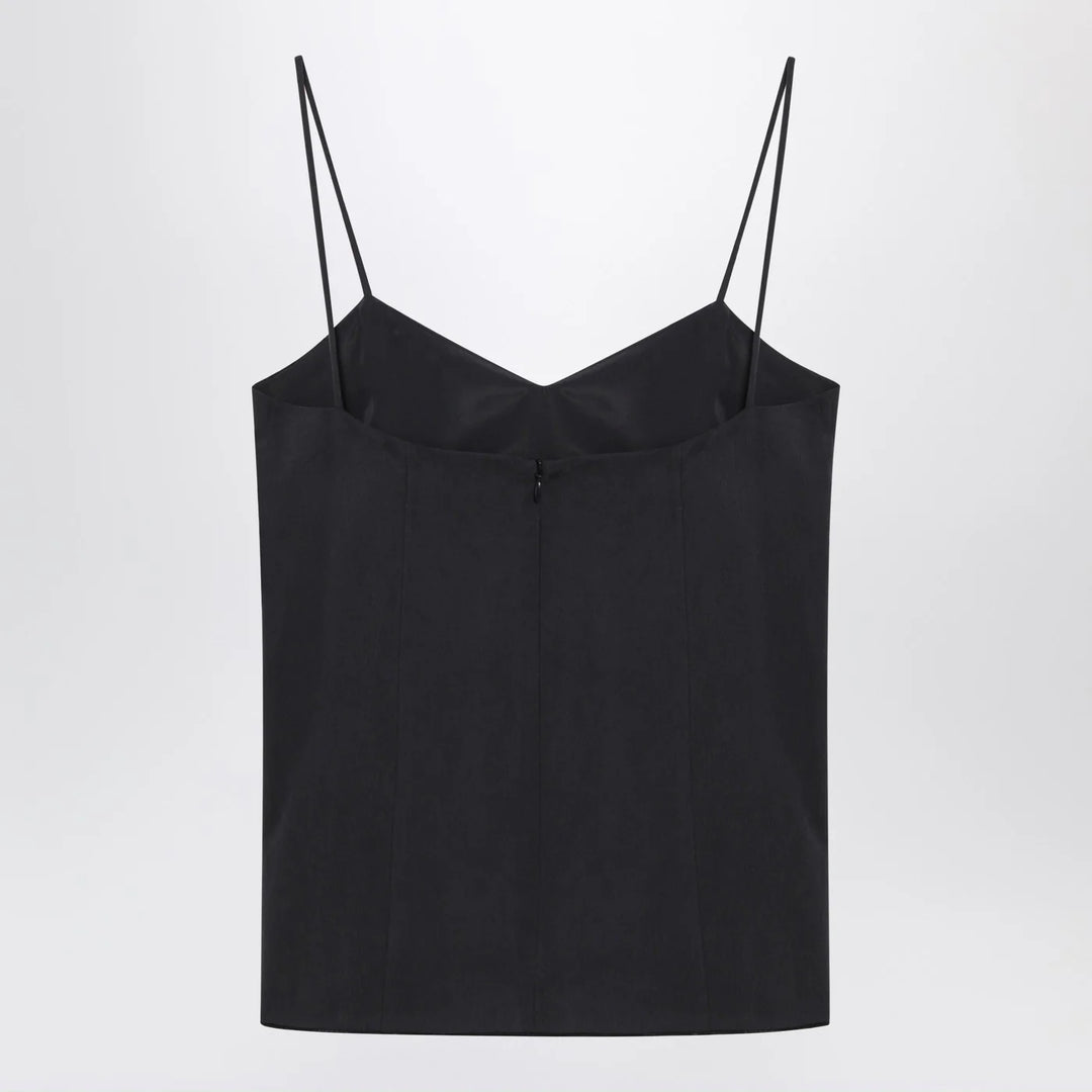 Max Mara - Blue silk tank top