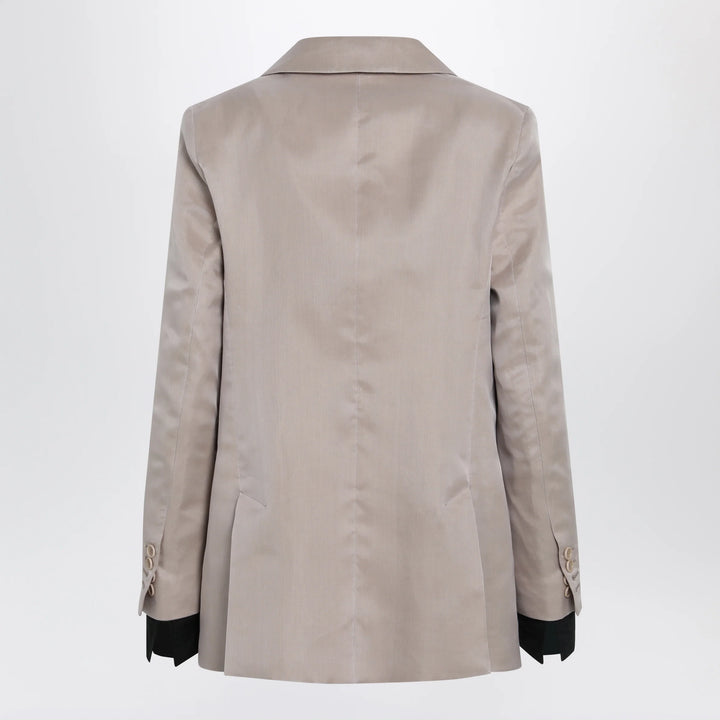 Max Mara - Oversized linen and organza blazer in pink