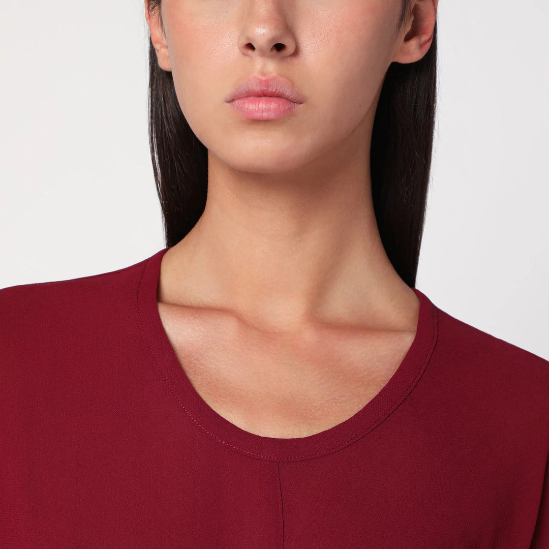 6397 - S-Curve dress in bordeaux chiffon