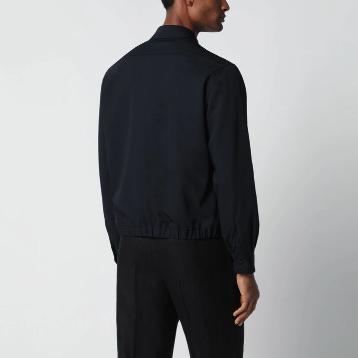 Lardini - Blue wool shirt jacket