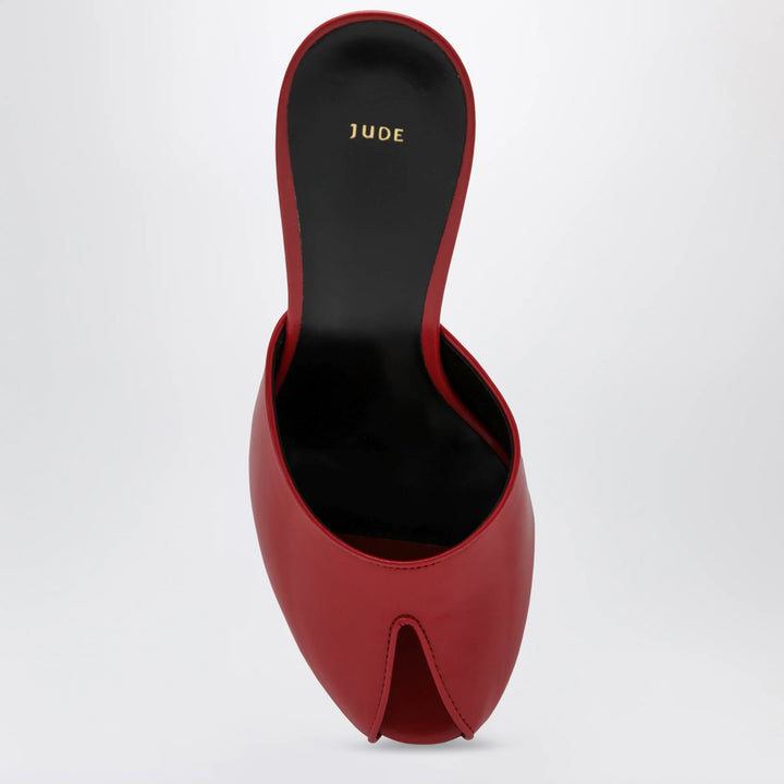 Jude - Red Leather Date Mule