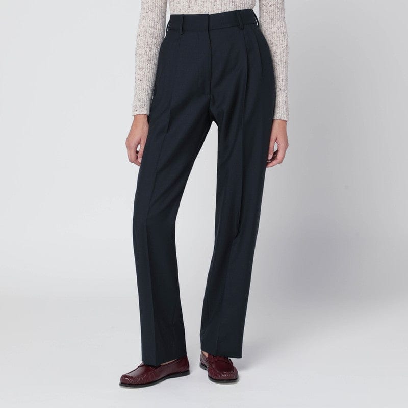 Pants Blazé Milano - First Class pants in navy blue wool and mohair - I Brand