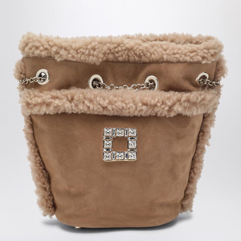 Backpacks ROGER VIVIER - Très Vivier backpack in suede and shearling - One size Brand