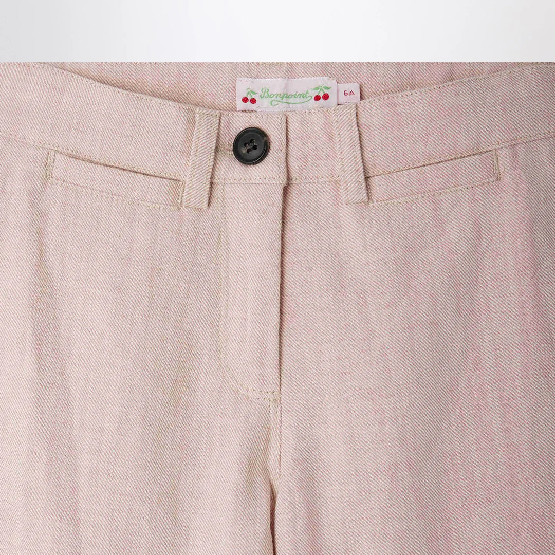 Bonpoint - Gersande trousers in pink linen blend