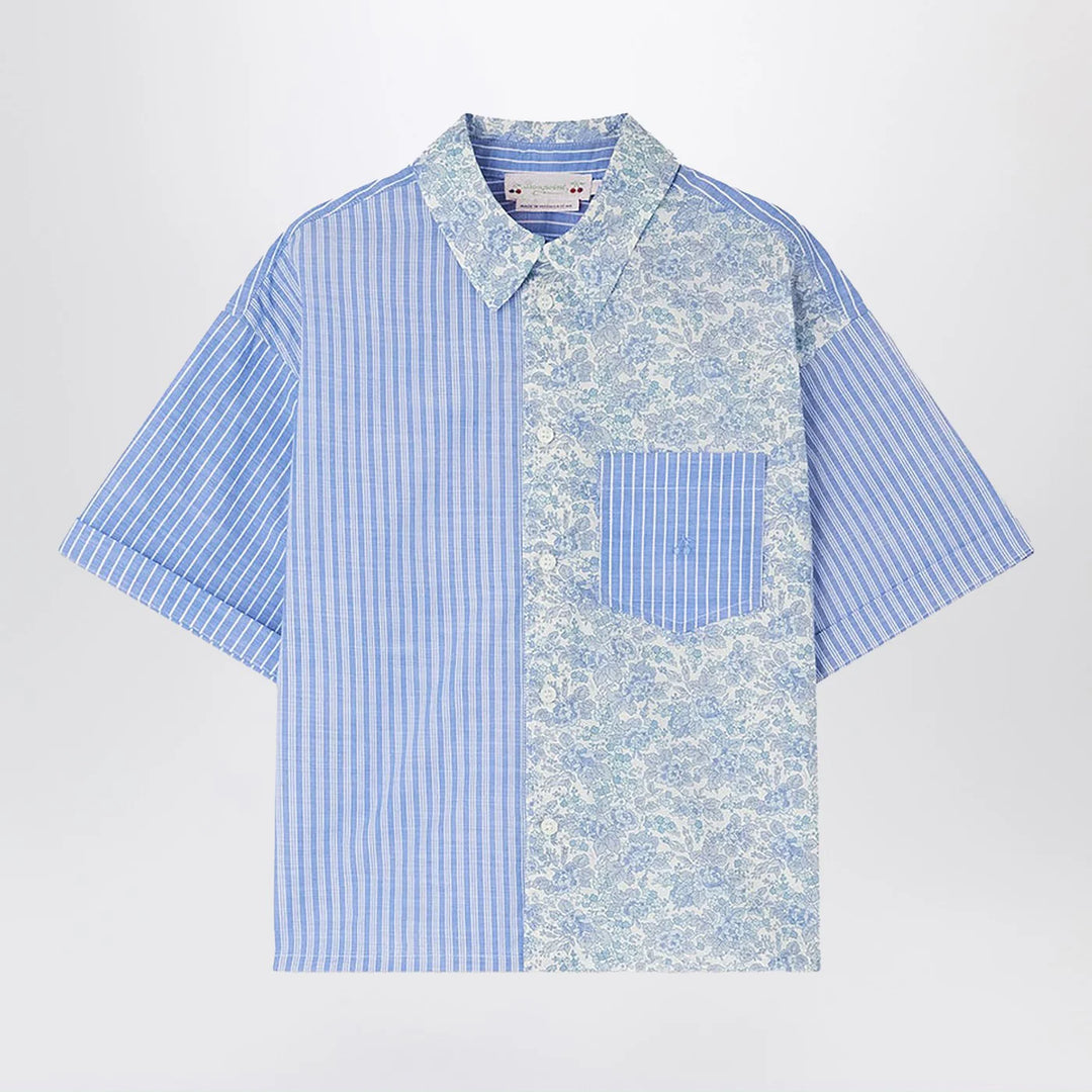 Bonpoint - Elyas patchwork light blue shirt