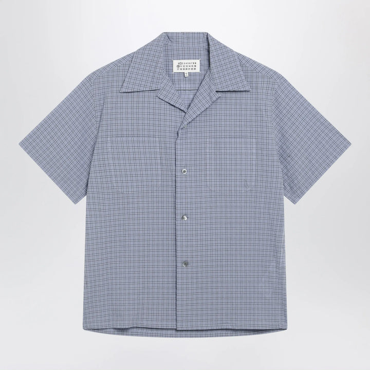 Maison Margiela - Light blue check bowling shirt