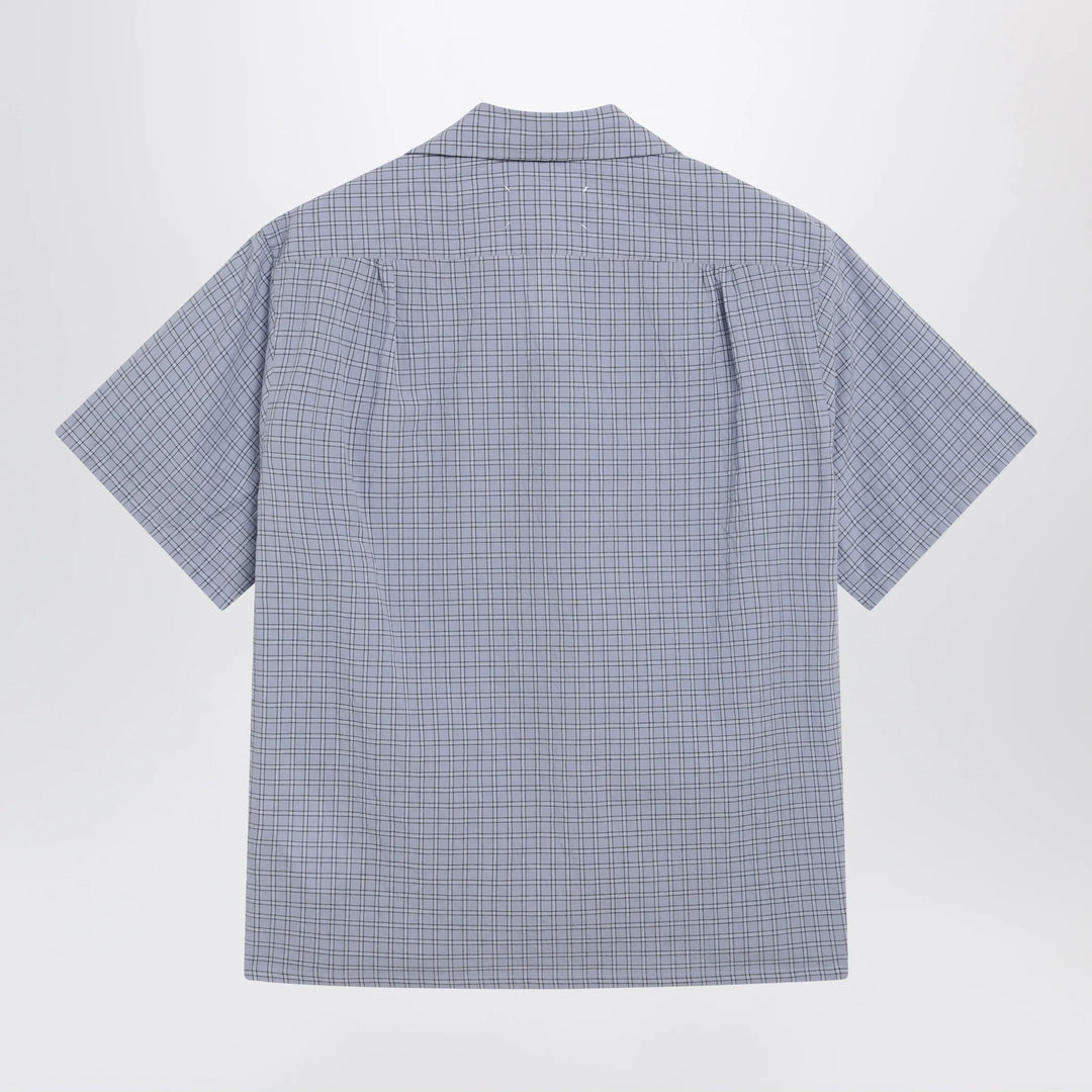 Maison Margiela - Light blue check bowling shirt
