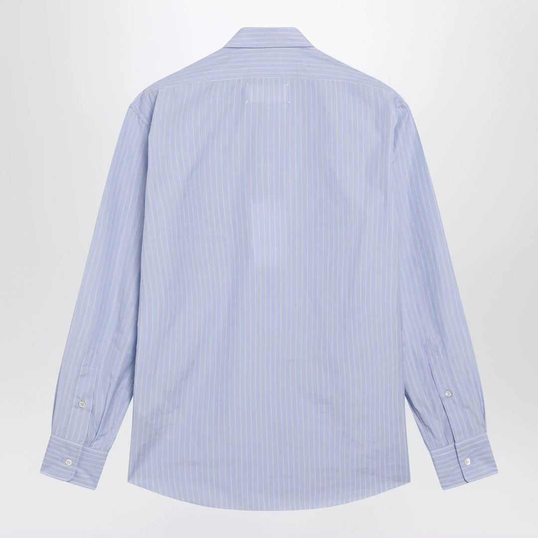 Maison Margiela - Striped shirt in light blue cotton