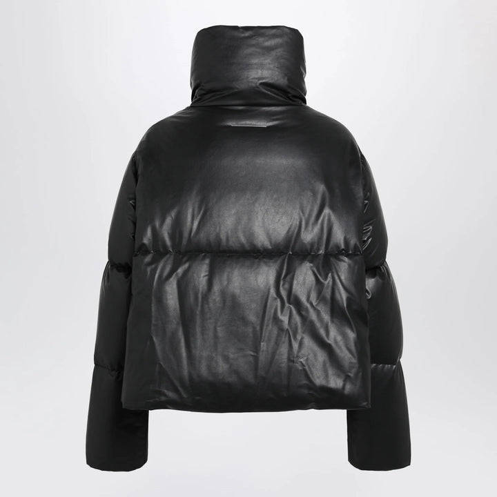 MM6 Maison Margiela - Short padded faux leather jacket in black