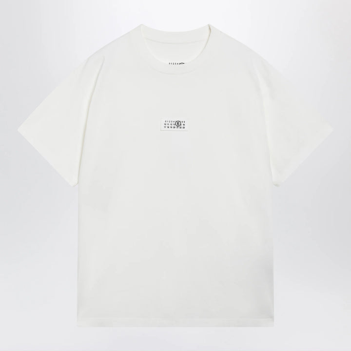 MM6 Maison Margiela - White cotton jersey T-shirt with logo patch