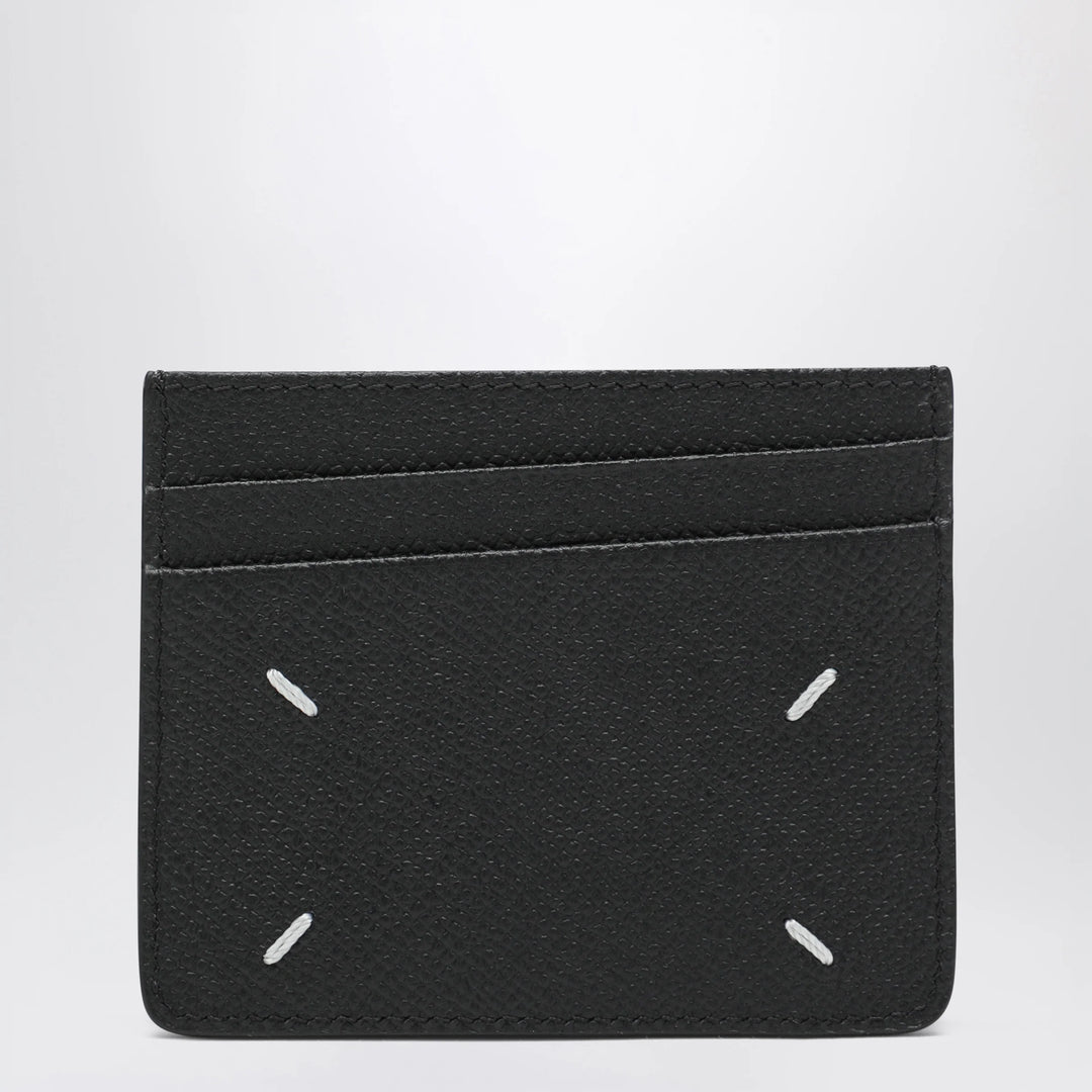 Maison Margiela - Four Stitches Card Holder in Black Calf Leather
