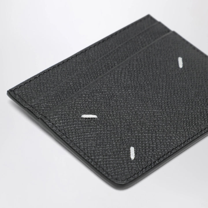 Maison Margiela - Four Stitches Card Holder in Black Calf Leather