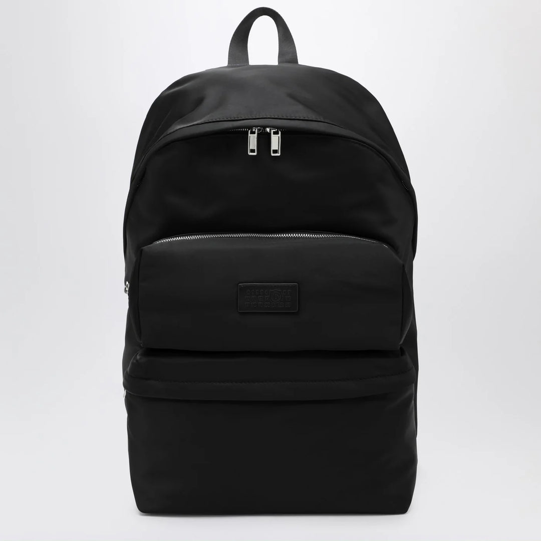 MM6 Maison Margiela - Numeric black nylon backpack
