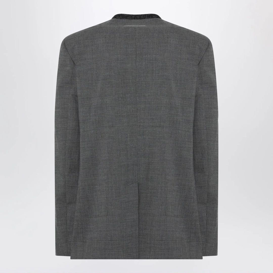 MM6 Maison Margiela - Grey mélange wool-blend jacket