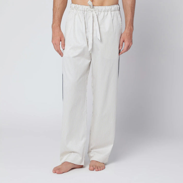 Tekla - Brown and white striped pyjama trousers
