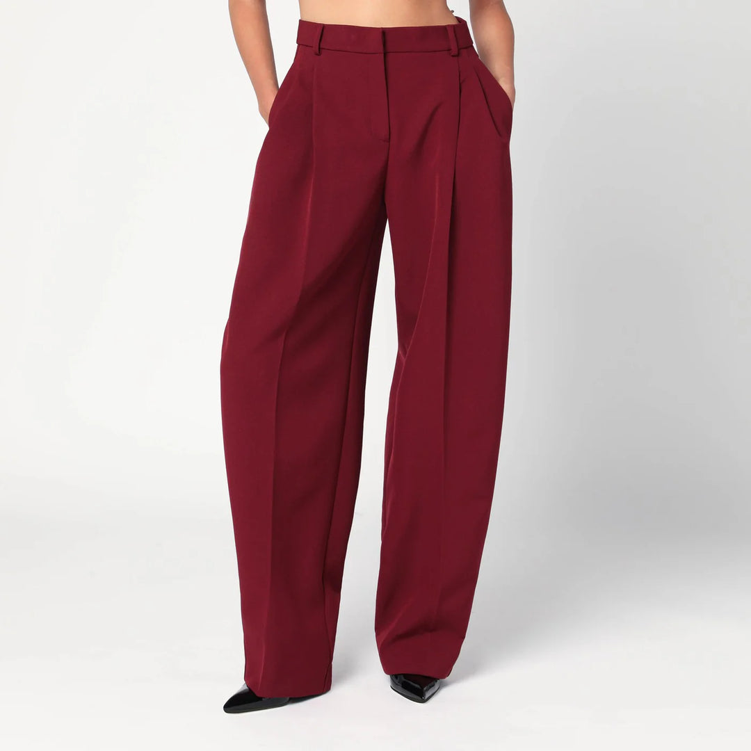 THE ANDAMANE - Bordeaux pleated pants