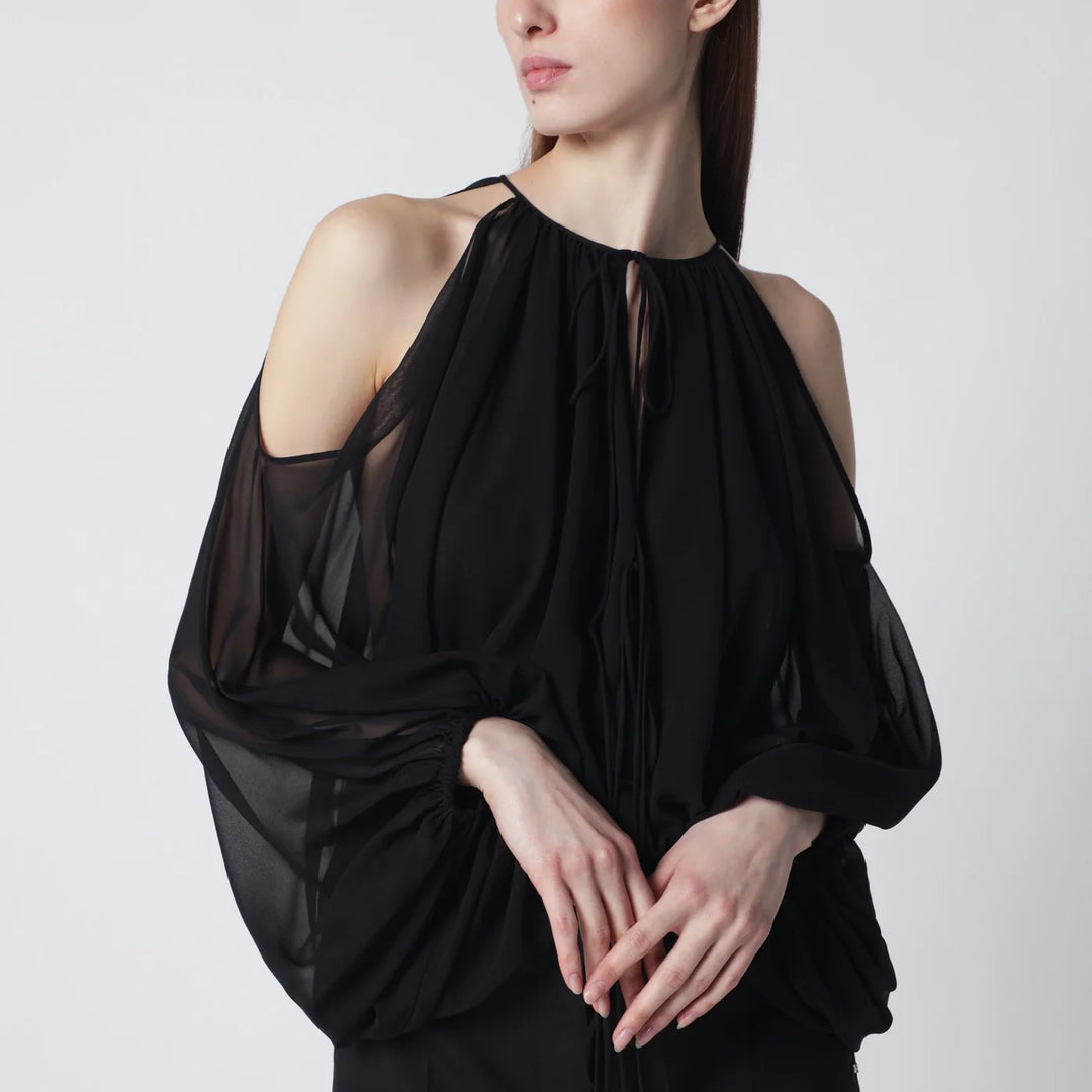 THE ANDAMANE - Black off-shoulder blouse