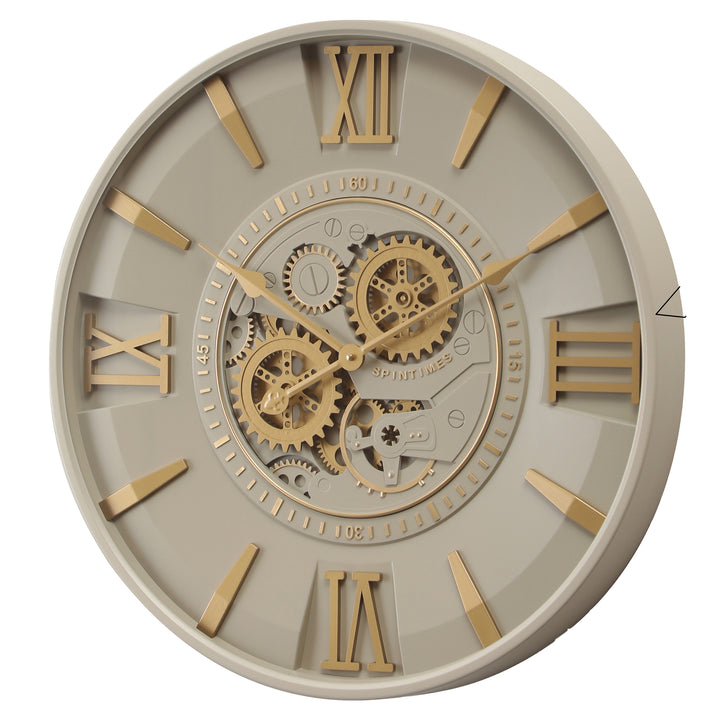 Savanah Round Moving Cogs Wall Clock