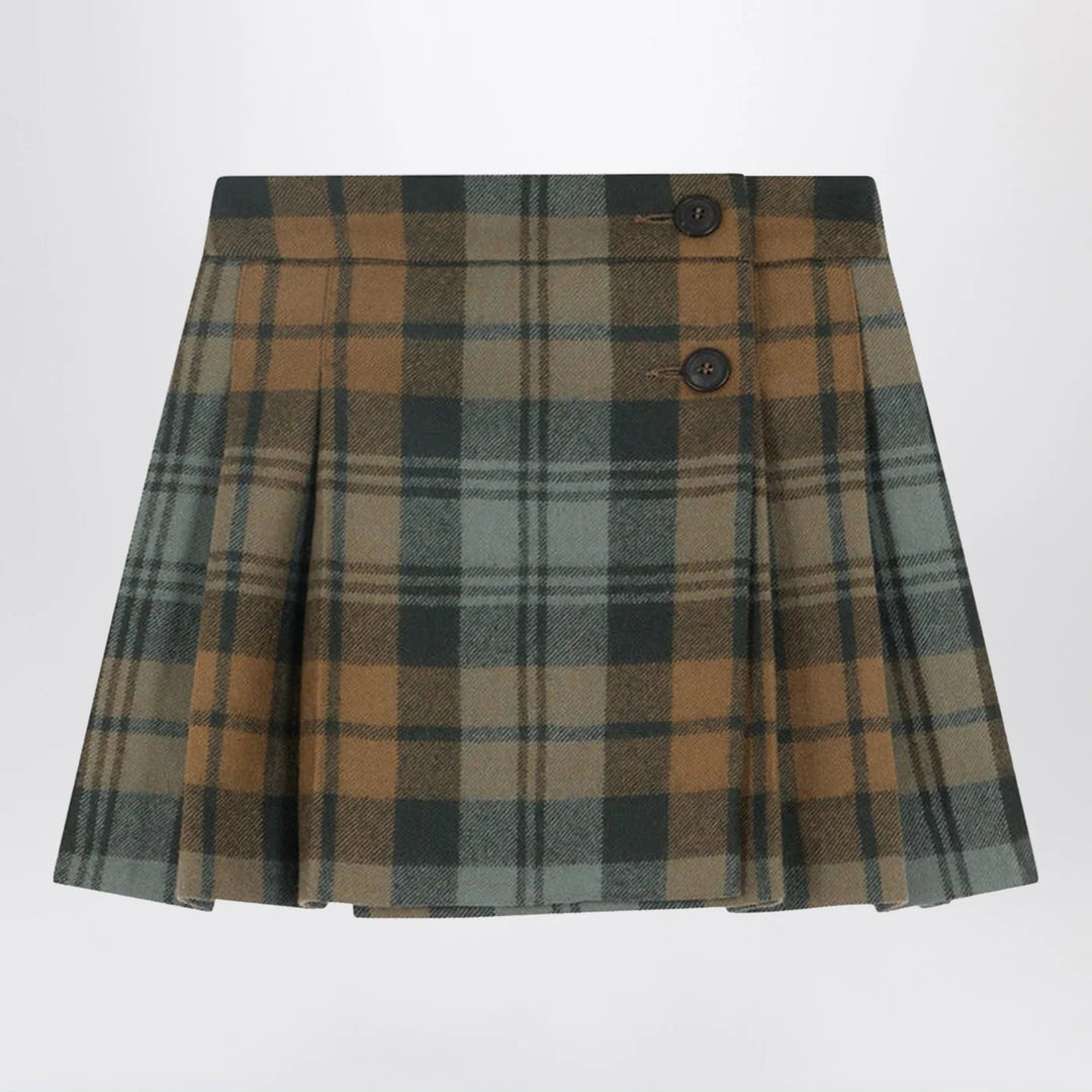 Bonpoint - Talissa kilt skirt in wool with check pattern
