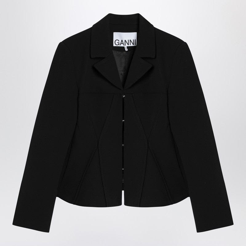 Coats & Jackets GANNI - Black jacket in crêpe - 36 FR Brand