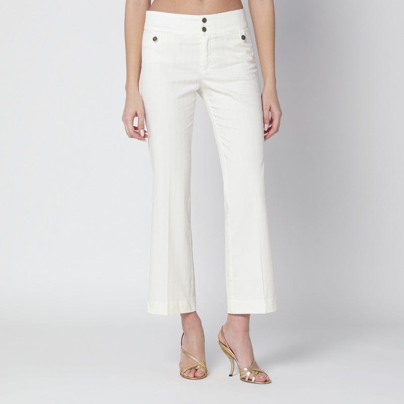 Pants ETRO - White cotton trousers - 38 IT Brand