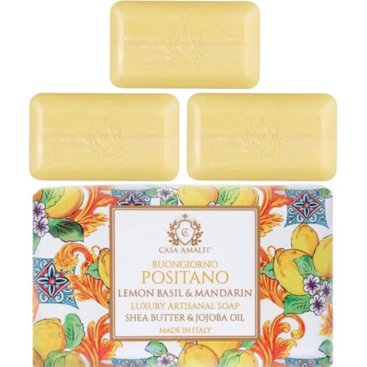 Casa Amalfi Buongiorno Positano Body Soap - Lemon Basil & Mandarin 150g Set of 3Pcs