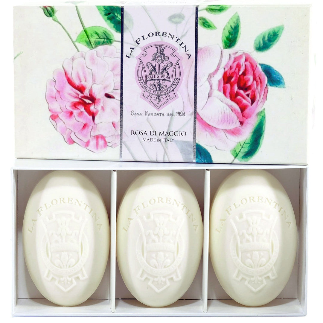 La Florentina 150g 3 Bars Soap Gift Boxed La Florentina Rose of May 150g 3 Bars Soap Brand