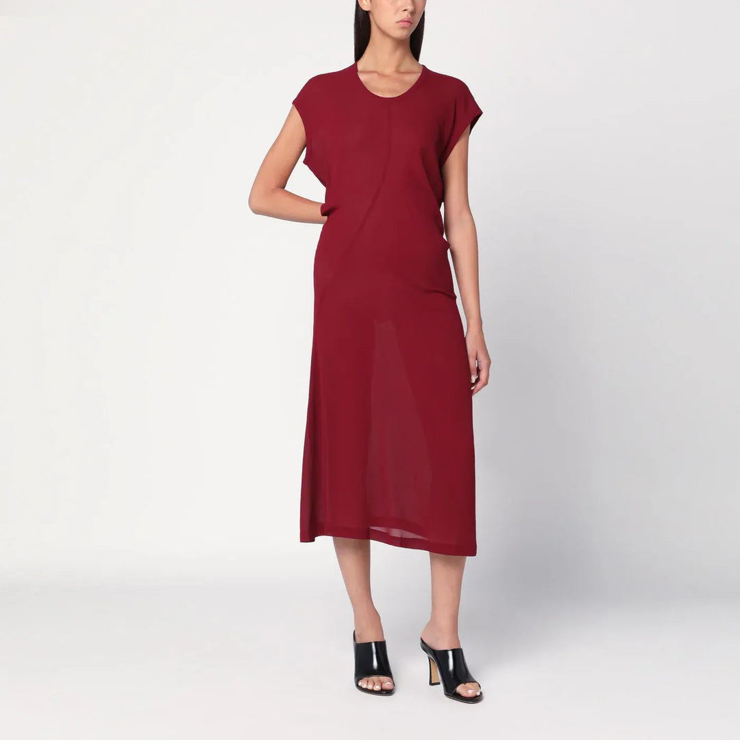 6397 - S-Curve dress in bordeaux chiffon Brand Apparel &amp; Accessories L