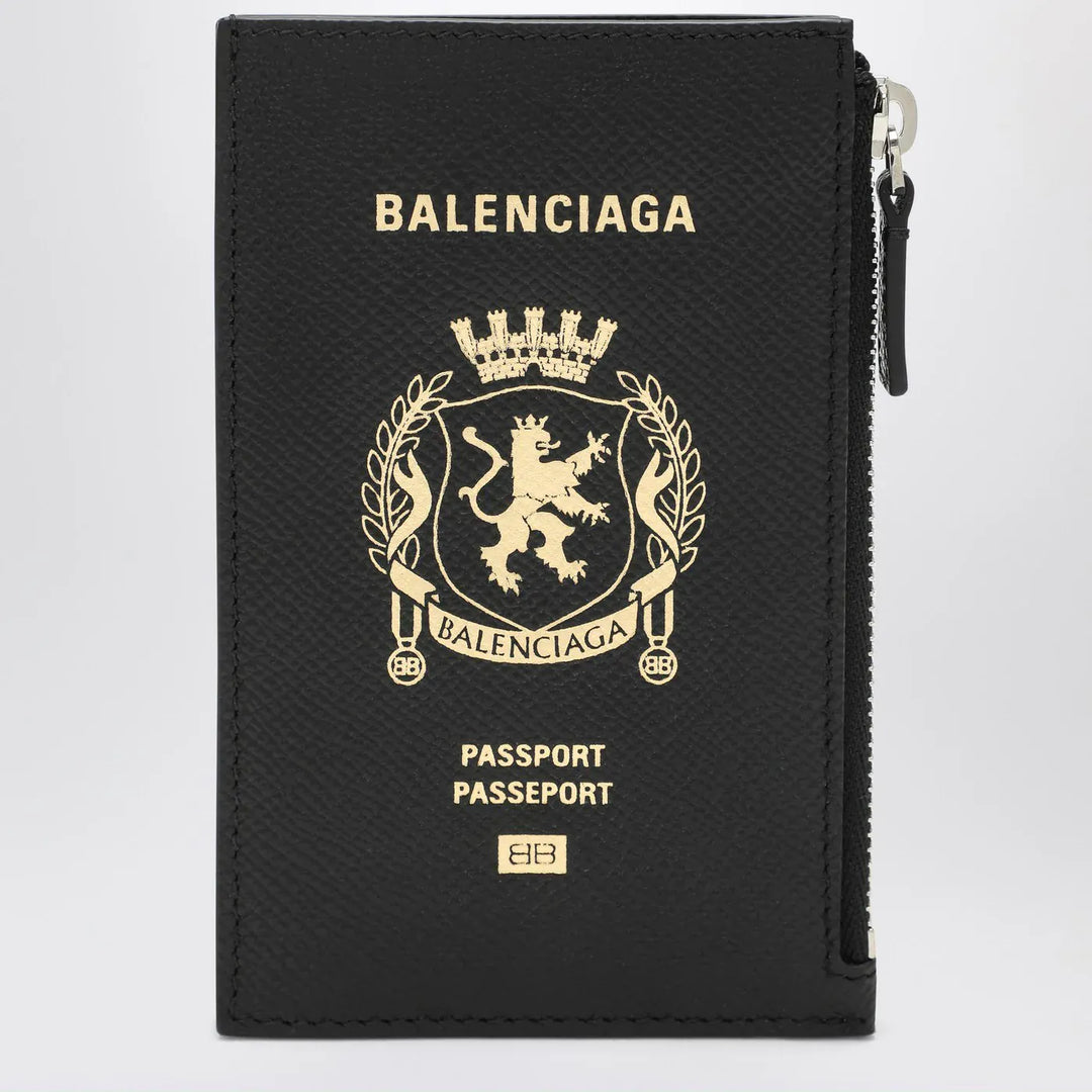 Balenciaga - Black leather passport holder and wallet Brand Apparel &amp; Accessories TU