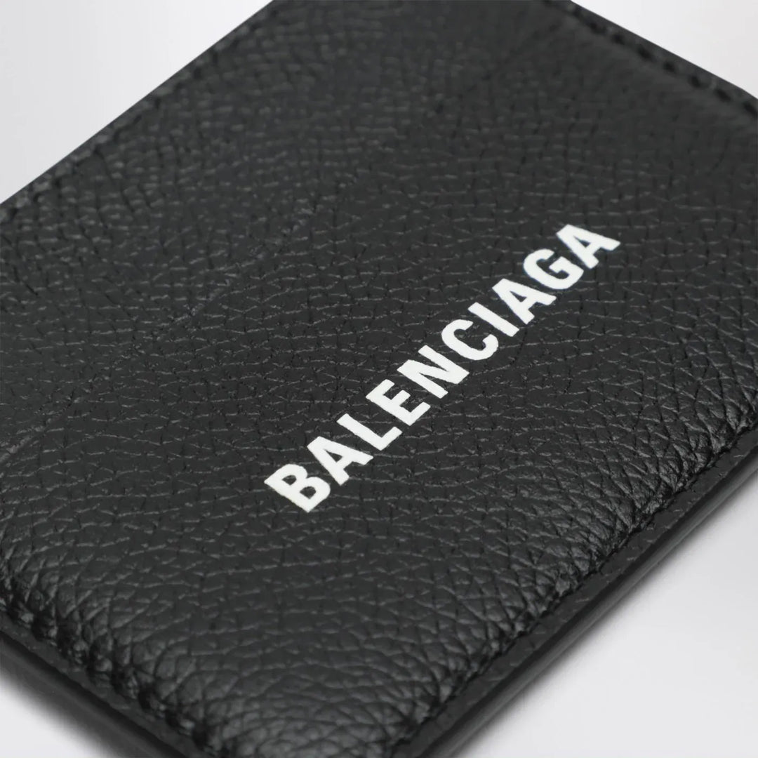 Balenciaga - Cash black card holder in grained leather Brand Apparel &amp; Accessories TU