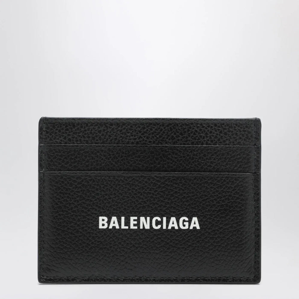 Balenciaga - Cash black card holder in grained leather Brand Apparel & Accessories TU