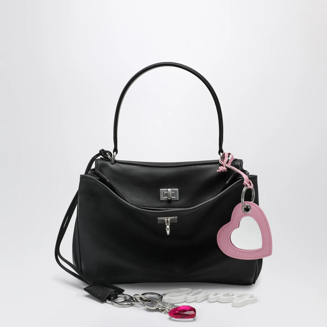 Balenciaga - Small black Rodeo bag in smooth calf leather with charm Brand Apparel & Accessories TU