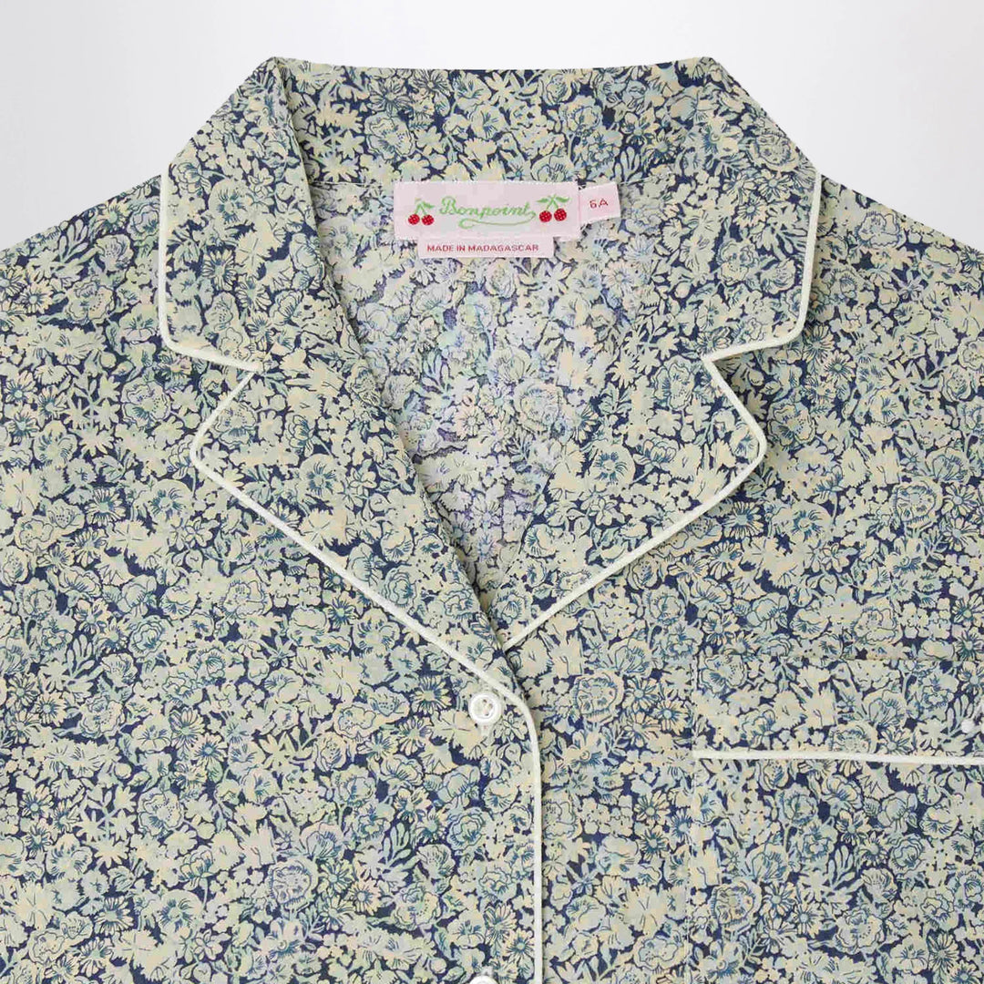 Bonpoint - Dormeur light blue pajamas in Liberty fabric Brand Apparel &amp; Accessories