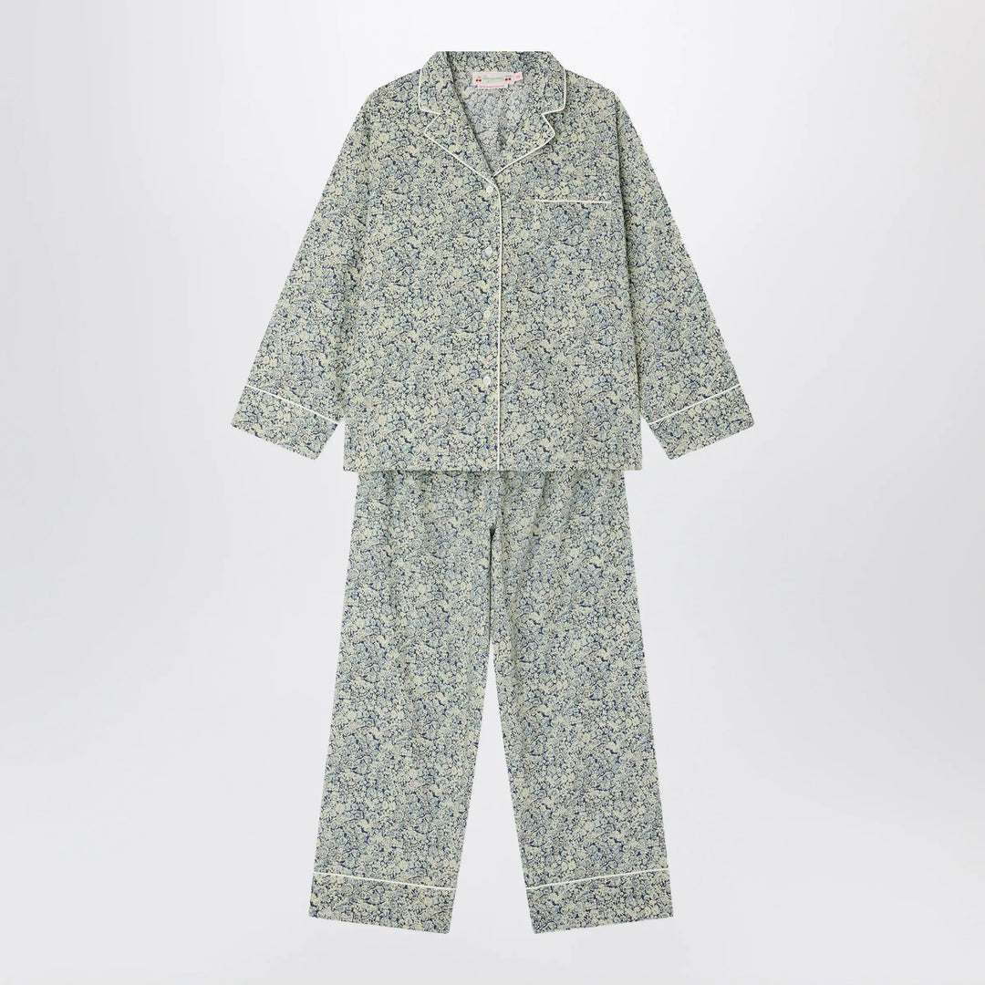 Bonpoint - Dormeur light blue pajamas in Liberty fabric Brand Apparel &amp; Accessories 8