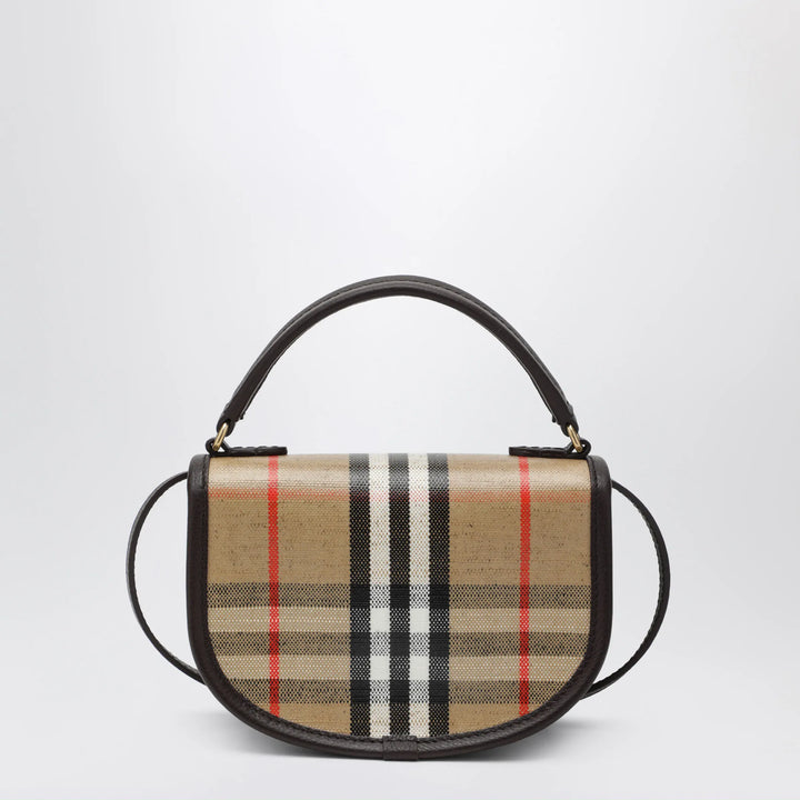 Burberry - Highlands mini bag in cotton and linen Sand Brand Apparel &amp; Accessories U