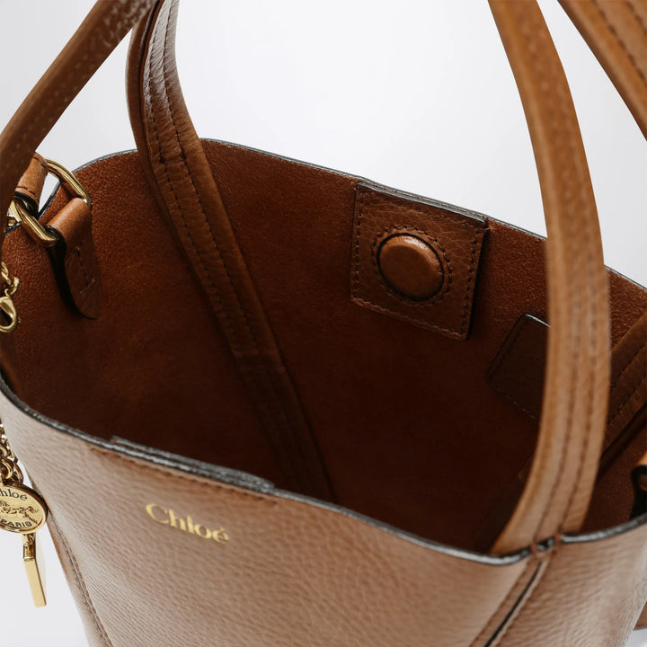 Chloé - Small Spin brown leather tote bag Brand Apparel &amp; Accessories