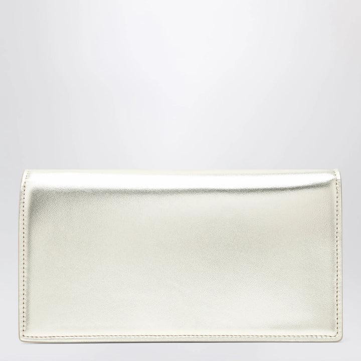 Christian Louboutin - Platinum-coloured leather clutch bag with chain Brand Apparel &amp; Accessories TU