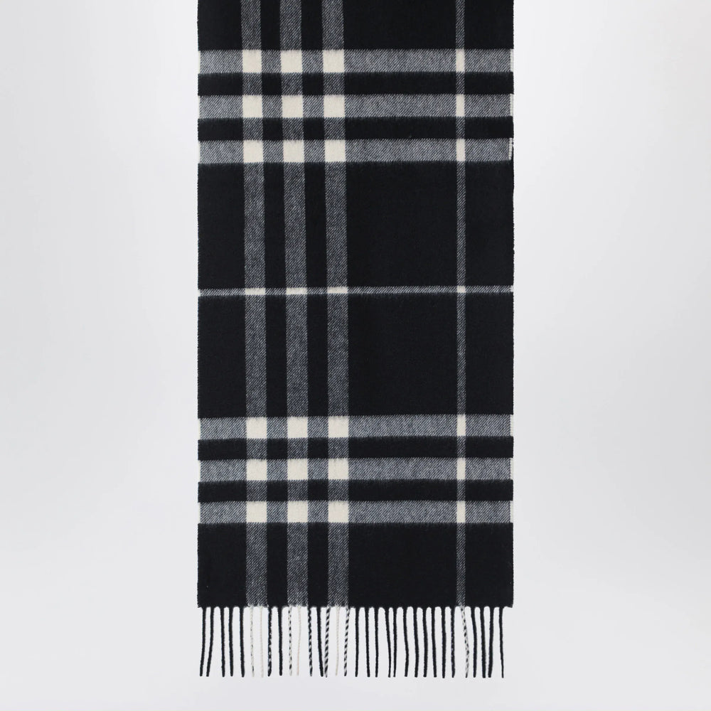 Burberry - Black Check cashmere scarf Brand Apparel & Accessories > Clothing Accessories > Scarves & Shawls TU