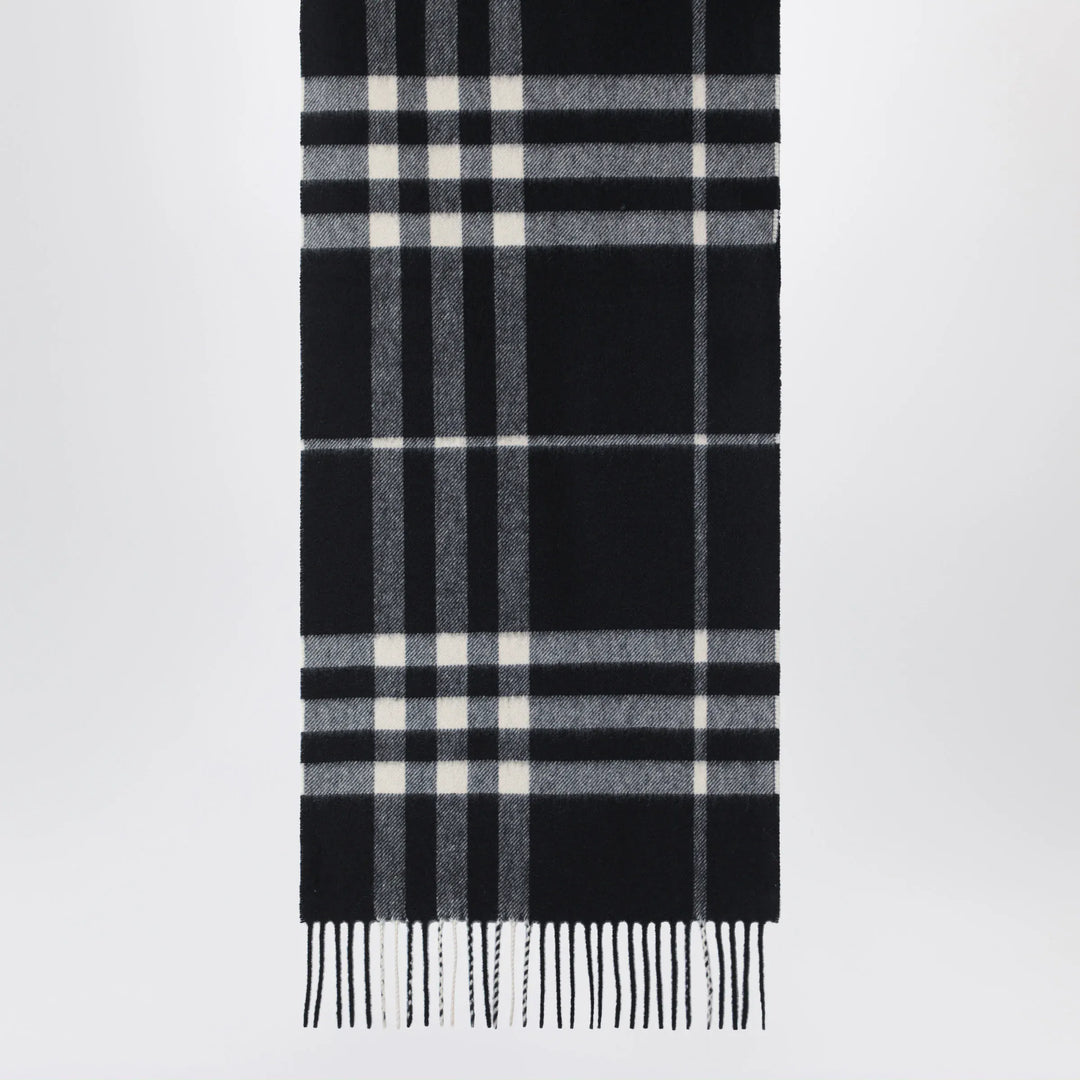Burberry - Black Check cashmere scarf Brand Apparel &amp; Accessories > Clothing Accessories > Scarves &amp; Shawls TU