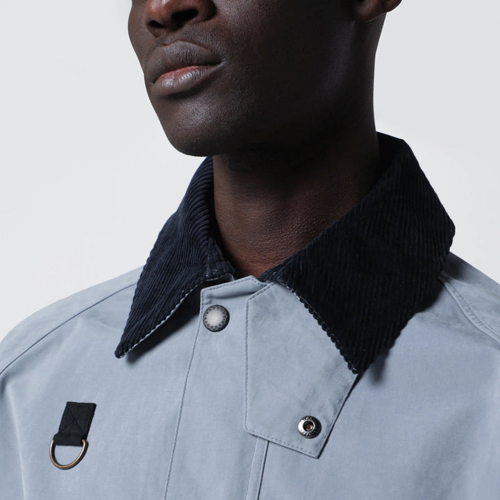Barbour - Light blue washed Spey jacket in cotton blend Brand Apparel &amp; Accessories > Clothing > Outerwear > Coats &amp; Jackets XL