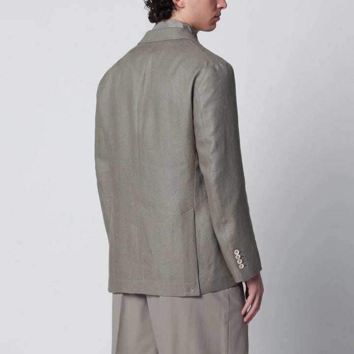 Brunello Cucinelli - Deconstructed Cavallo jacket in khaki silk hopsack Brand Apparel &amp; Accessories > Clothing > Outerwear > Coats &amp; Jackets