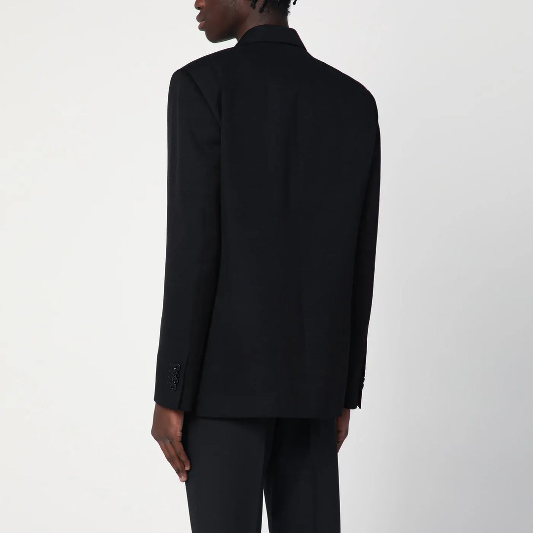 Lardini - Black double-breasted jacket Brand Apparel &amp; Accessories > Clothing > Outerwear > Coats &amp; Jackets 50 IT